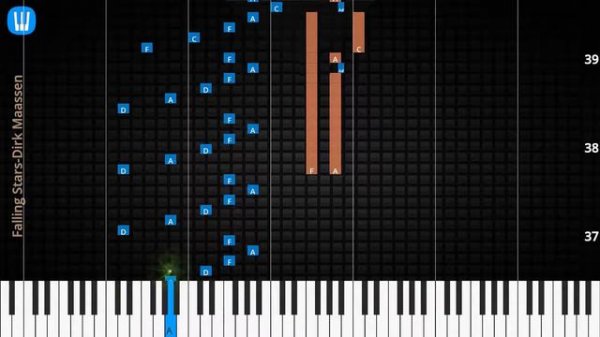 🎹Falling Stars, Solo & Chord, Dirk Maassen, Synthesia Piano