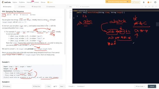 Stamping The Sequence | LeetCode 936 | Approach w/ Explanation Java | Learn Overflow смотреть онлайн