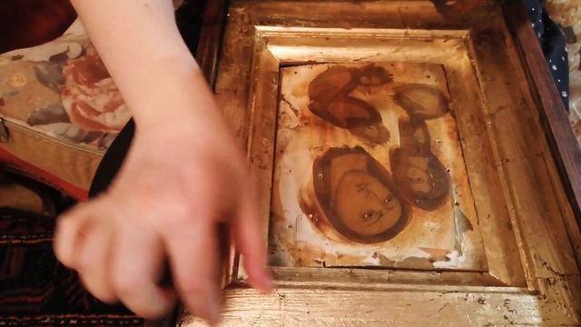 Старинная икона Троеручица. Работа с иконой часть 2 смотреть онлайн