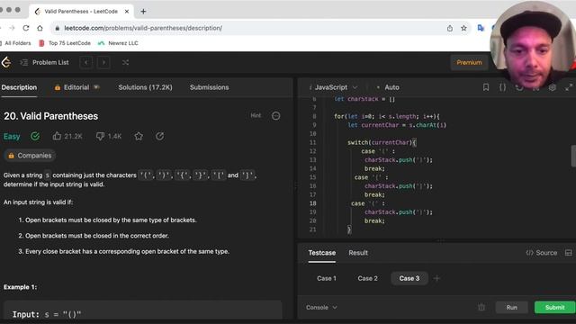 Validate Parentheses : LeetCode Solution Explained with JavaScript | 100% Easy Solution Explained смотреть онлайн
