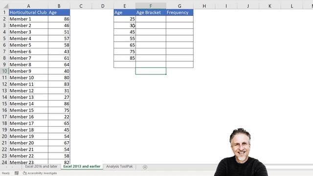 Make a Histogram Chart in Any Version of Excel | Change Bin Size or Number of Bins смотреть онлайн