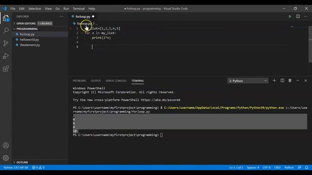 For loop in python || python loop example || python tutorial for beginners смотреть онлайн