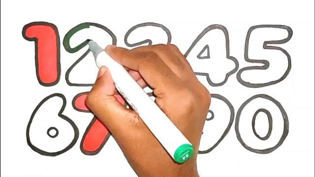 1234567890, How to Draw Number 1 to 10 for kids | Kids Drawing Videos | KS ART смотреть онлайн