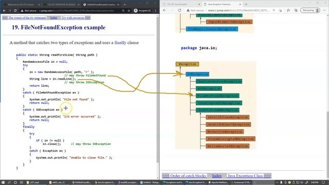 8.5 FileNotFoundException example смотреть онлайн