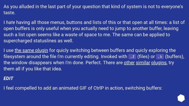 Vim - dynamic list of open buffers in a window смотреть онлайн