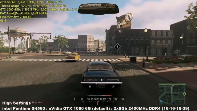 Best Budget CPU - Mafia 3 - intel Pentium G4560 3.5GHz with nVidia GTX 1060 6G смотреть онлайн