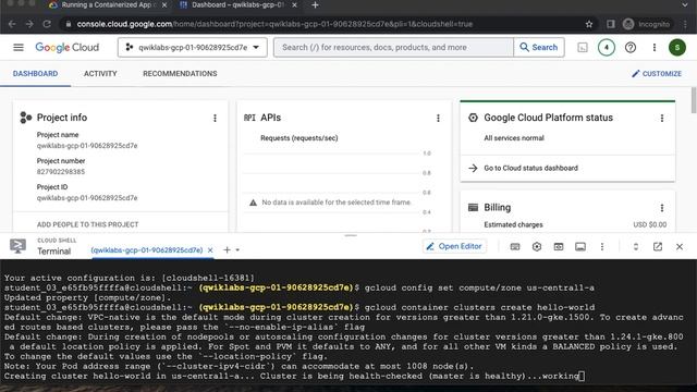 Running a Containerized App on Google Kubernetes Engine GSP015 смотреть онлайн