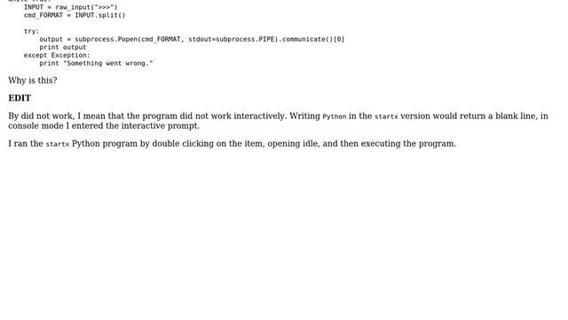 Raspberry Pi: Why does Python program work in console, but not within IDLE? смотреть онлайн