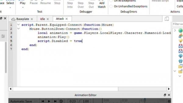 How to make  an idle and attack animations for your tools in roblox studio
