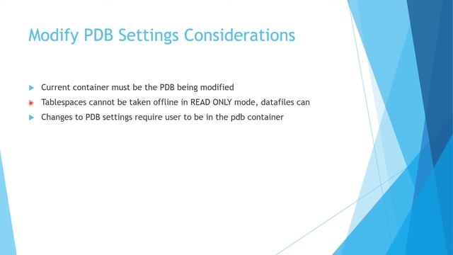 Oracle DB 18c PDB Modes and Settings смотреть онлайн