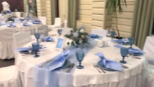 How To Decorate a Wedding Hall | DIY Wedding Decoration in Blue colors смотреть онлайн