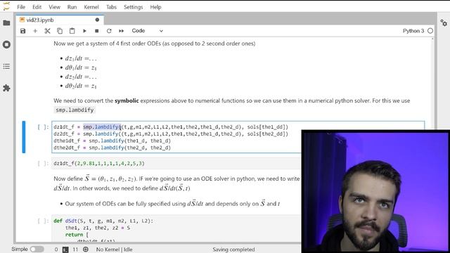 The Double Pendulum in PYTHON смотреть онлайн