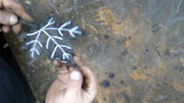 Как сделать кованый,кленовый лист своими руками,горячая ковка металла смотреть онлайн