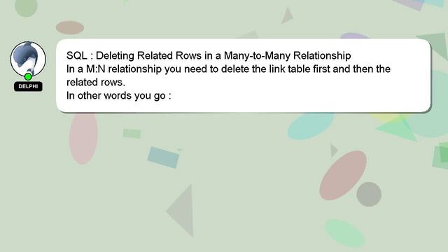 SQL : Deleting Related Rows in a Many-to-Many Relationship смотреть онлайн