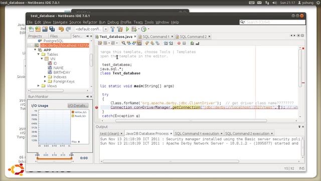 [Java] demo connect to database ( Derby ) whith NETBEAN 7.mpeg смотреть онлайн