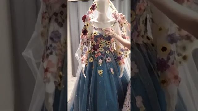 Order 403 Video 1 Sunflower Wedding Dress With Pockets and Matching Veil смотреть онлайн