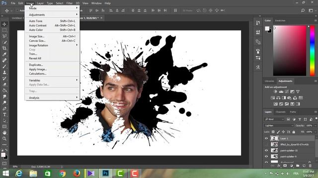 Ink Splash Effect - Photoshop - Arabic tutorial - YouTube смотреть онлайн