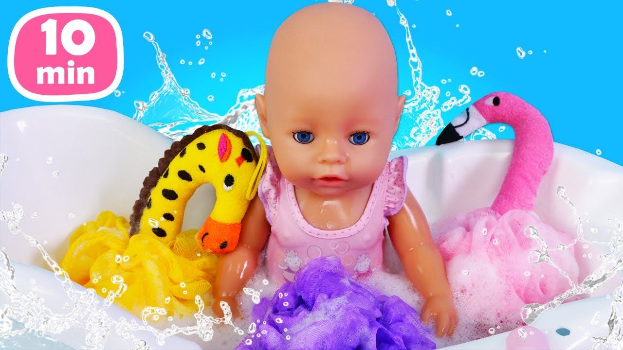 Развивающие видео для детей – Пора купаться с Беби Бон и Ам Ням! Моем игрушки с Капуки Кануки смотреть онлайн