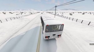 ПАССАЖИРЫ НЕ ЗНАЮТ, ЧТО У АВТОБУСА ЛЕТНЯЯ РЕЗИНА В ГОЛОЛЕД | BeamNG.drive