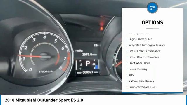 2018 Mitsubishi Outlander Sport 14116P