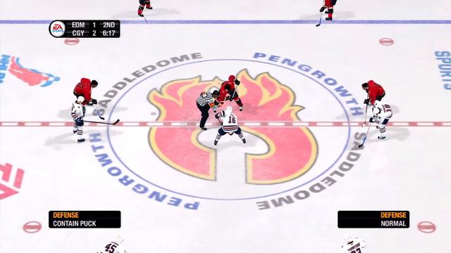 NHL 08 Gameplay Calgary Flames Vs Edmonton Oilers