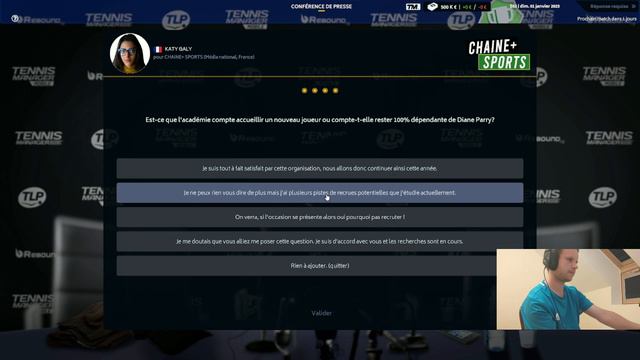 Tennis Manager 2023 Nouvelle Carrière !! Ici c'est ... PARRY !! OBJECTIF : devenir Mouratoglou ! смотреть онлайн
