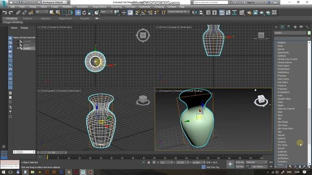 Создание вазы в 3D MAX смотреть онлайн