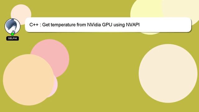 C++ : Get temperature from NVidia GPU using NVAPI смотреть онлайн