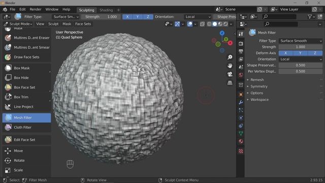 61. Blender. Smoothing (flat) brushes | Сглаживающие кисти (Sculpt mode)