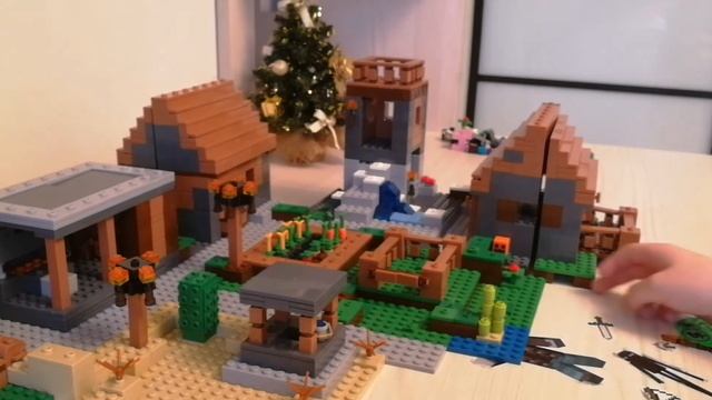 LEGO Minecraft обзор набора Большая деревня смотреть онлайн