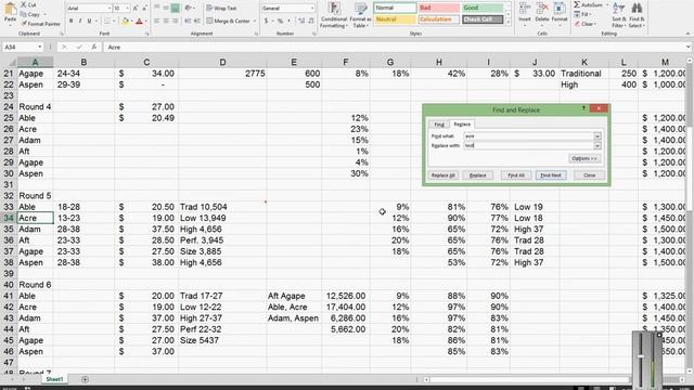 How to use the Replace command in Microsoft Excel 2013 смотреть онлайн