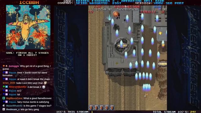 1CCBBH - 241. Raiden Fighters 2: Operation Hell Dive (Fairy, 1 Credit Clear) смотреть онлайн