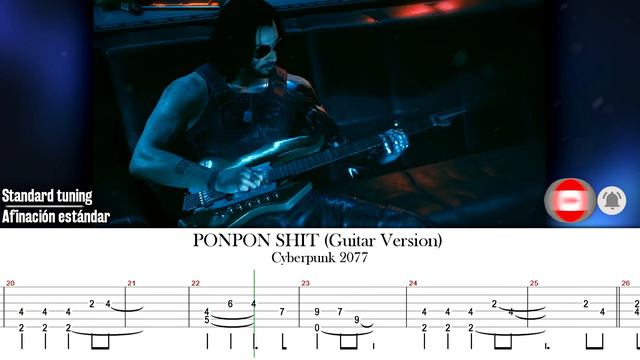 How to Play: PONPON SHIT (Guitar Version) | Cyberpunk 2077 [Guitar Tab] смотреть онлайн