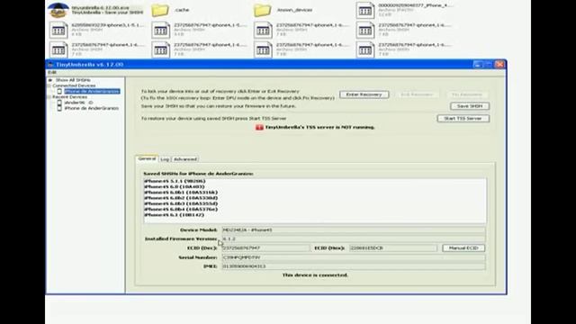 Guardar los shsh con Tinyumbrella ios 6.1.2 para iphone 3Gs, 4, 4s, 5 ipod Touch 4,5 ipad 3,4 mini смотреть онлайн