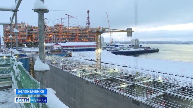 Завершение бетонных работ по батопорту для Сухого Дока №2.
