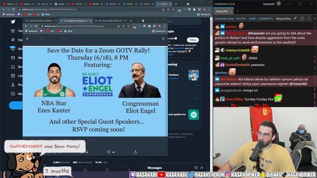 HasanAbi covering LeBron James and Enes Kanter's big shoe beef смотреть онлайн