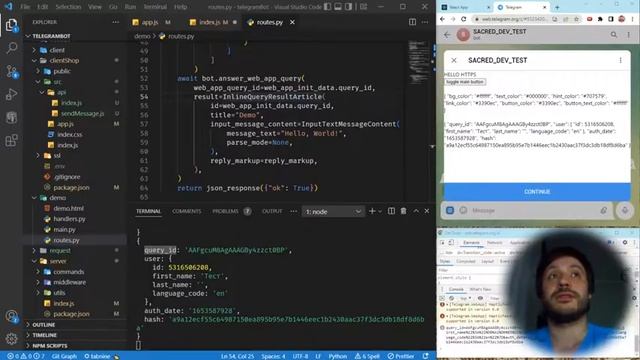 Node.js DurgerKing Bot Часть 2: Реализация реагирования на сообщения из WebApp в телеграм смотреть онлайн