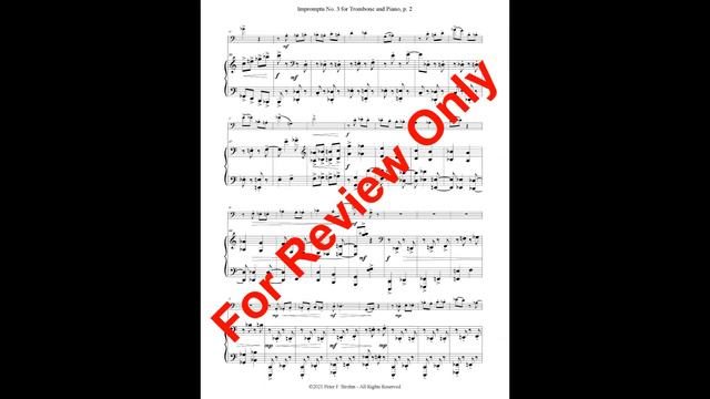 Impromptu No 3 for Trombone and Piano смотреть онлайн