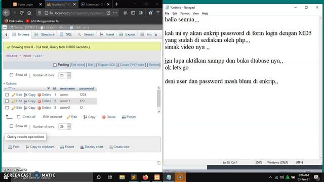 Buat enkrip password md5 di form login смотреть онлайн