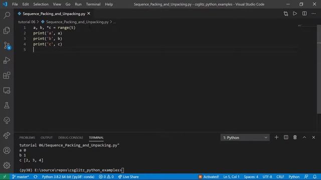 Python - Sequence Packing and Unpacking смотреть онлайн