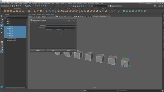 Batch Rename and Suffix in Maya смотреть онлайн