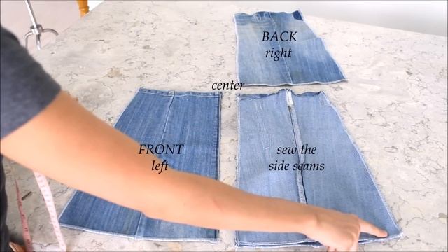 DIY Turn Your Old Jeans Into Skirt | Button Denim Skirt from Pants, Clothes Transformation Indonesi смотреть онлайн