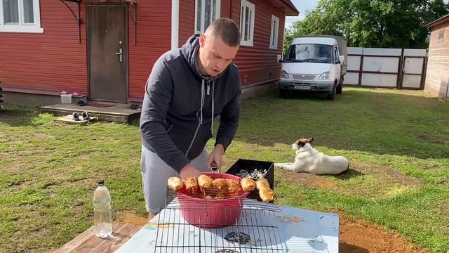 Сочный ШАШЛЫК на углях/Шампиньоны на мангале/Готовим на даче смотреть онлайн
