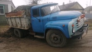 Работа на ЗИЛ самосвал. Застряли