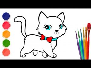 Как нарисовать кошку /Uy hayvonlari mushukini qanday chizish mumkin / How to draw a pet cat