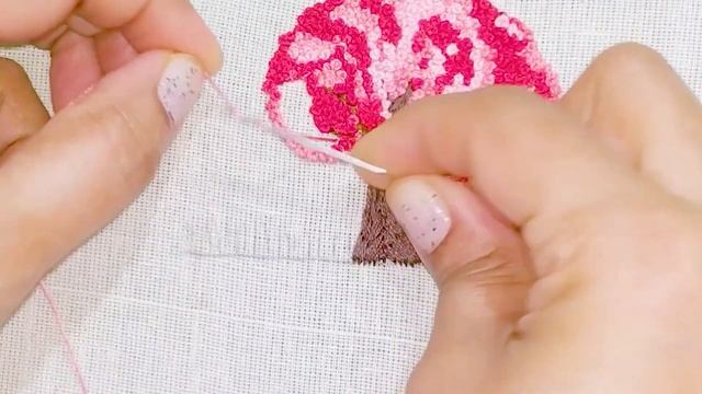 Hand Embroidery/French Knot Stitch/Beautiful Super Easy Design/ Step by Step Tutorial for Beginners смотреть онлайн
