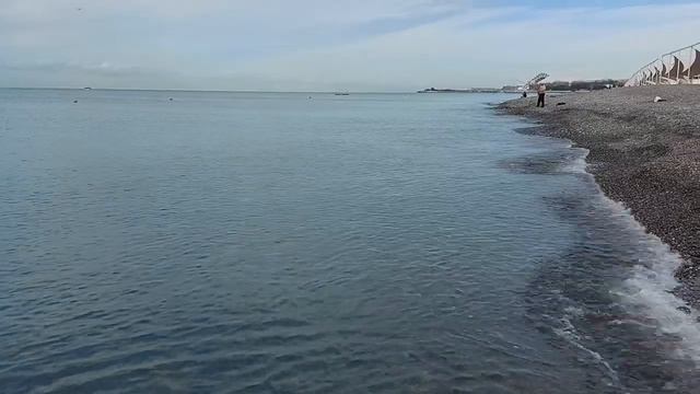 Чёрное море сегодня утром. Тёплая вода. Штиль. 13.10.2022. смотреть онлайн