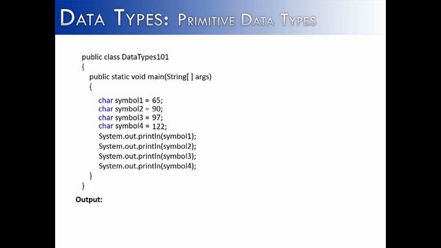 Data Types Part 4: char (Java) смотреть онлайн