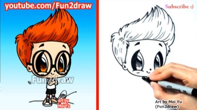 Mr. Peabody's Sherman - How to Draw Cartoon Movie Characters - Fun2draw Chibi | Online Drawing Clas смотреть онлайн