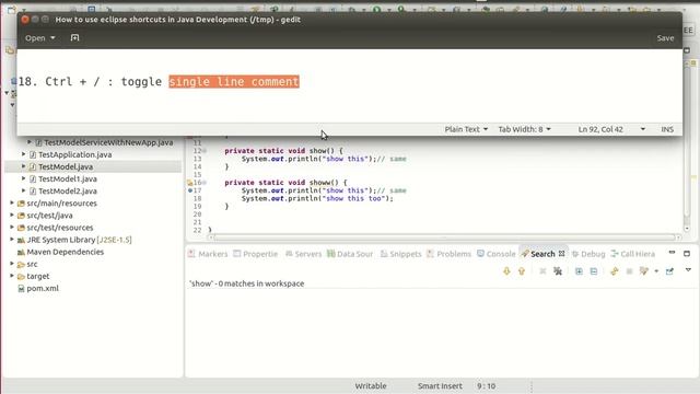 How to Use 40 Eclipse shortcuts in Java Development смотреть онлайн